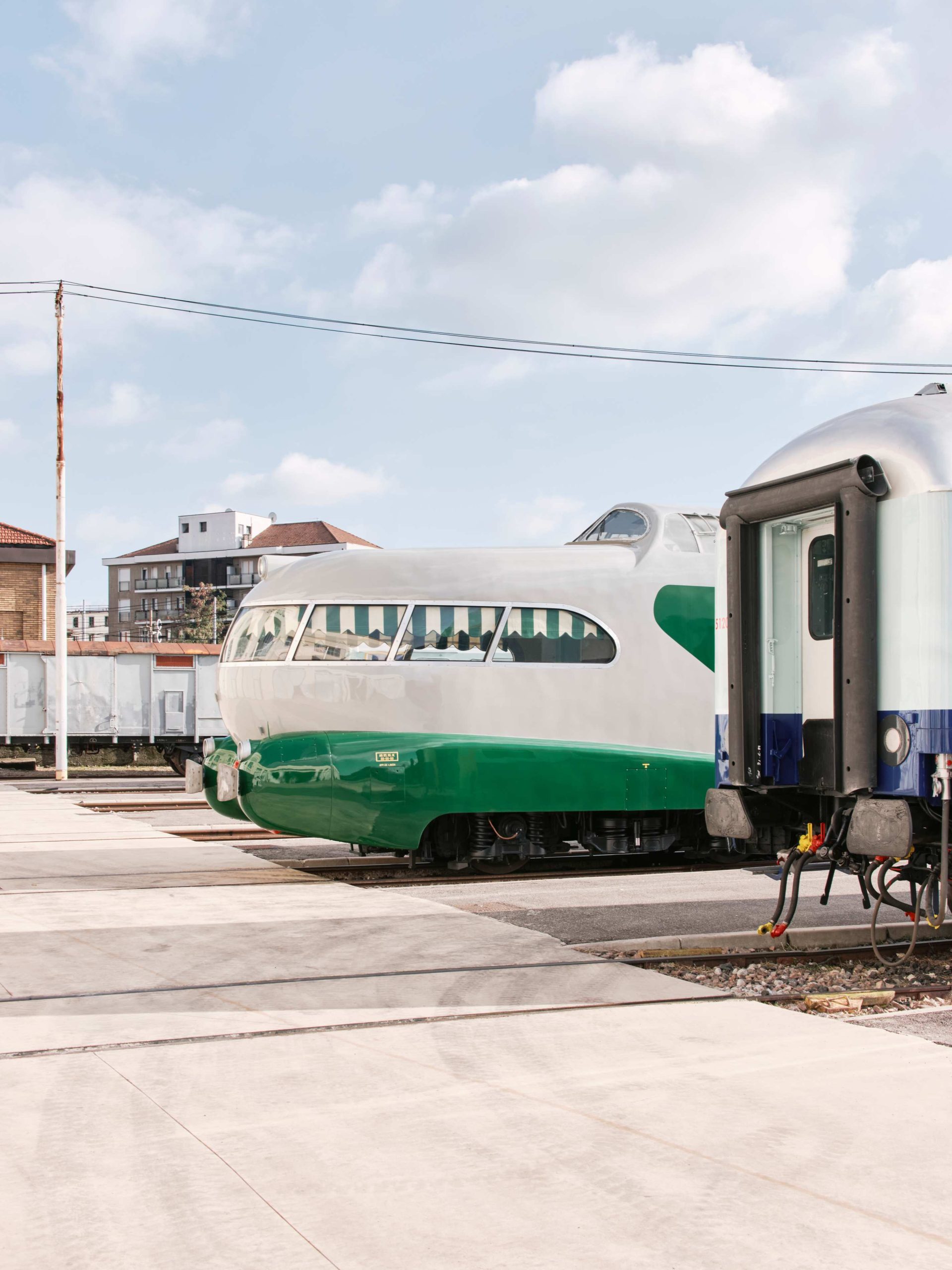 Gio Ponti's Treno Arlecchino staged the 2025 Prada Frames symposium at Milan Design Week ©Prada